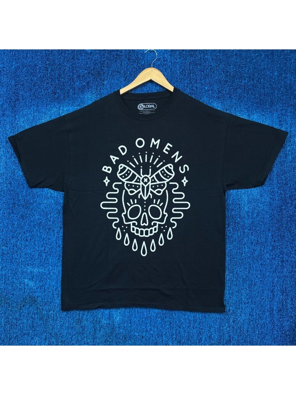 Bad Omens Ofrenda Candy Skull Death Moth Metalcore Tee XL